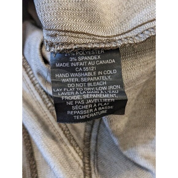 Womens Full Zip Blazer Jacket Size 16 Brown Collarless Canada Tonia Debellis - Picture 7 of 7